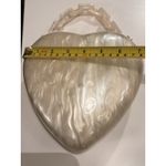 Target  Heart Pearl Purse Acrylic Lucite Magnetic Handbag Cream Chain A New Day Photo 3