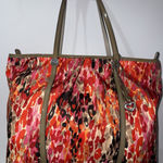 Brighton  Milano Spots Tote Nylon Shoulder Purse Bag Orange Red Charm P Photo 0