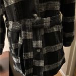 HYFVE Black and Gray Plaid Trench Coat Size M Photo 1
