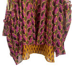 ZARA NWT Printed Chiffon Open Back Halter Top in Pink/Orange Size L Photo 10