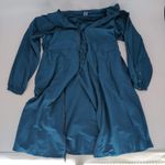 Spiritual Gangster  Natasha Teal Blue Jacket Rain Mac / Trench Coat - Size M -NEW Photo 13