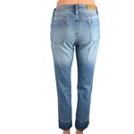 Karl Lagerfeld  Blue Medium Wash Button Fly Straight Cropped Denim Jeans Size 2 Photo 2