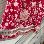 O'Neill O’Neill Landon Pink & Beige Floral Patterned Bell Sleeve Top Photo 5