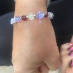 MAGIC Letter Bracelet Purple & Lavender & Frosted Clear Cubes Photo 2