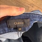 Quince  Bella Stretch Patch Pocket Wide-Leg Cropped Jean High Rise Blue Photo 7