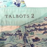 Talbots The Weekend Chino Pants Blue Nautical Tropical Vacation Print Size 12 Photo 7