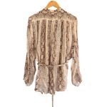 Zimmermann Bellitude Ramie Batwing Sleeve Blouse Snake-Print Photo 6