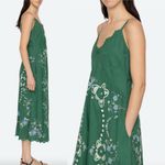 Sea NY Vesna Embroidered Cotton Linen Slip Midi Dress Green Size 2 Photo 10