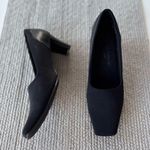 Liz Claiborne Vtg 90s Flex Bravo Black Block Heel Square Toe Pumps Dress Shoes 8 Photo 0