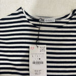 ZARA NWT  striped cropped shirt Photo 1