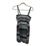 Roxy  Y2K Black & White Geometric Babydoll Mini Dress | M Surf Retro Vibe Photo 1