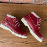 Timberland EUC VINTAGE BLINGED WATERPROOF LACE UP 5” RED BOOT Photo 1