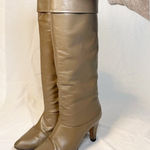 Vintage Joyce California Tall Taupe Leather Knee High Slouch Boots~6.5~ Photo 0