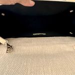 Carlo Zini Rare Linen Médium Size Handbag Ecru W/ Pearl & Shell Fish Details Tan Photo 9