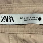 ZARA 🤎 TAN HIGH WAISTED WIDE LEG TROUSER PANT SIZE MEDIUM 🤎 Photo 4