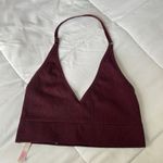 Victoria's Secret Victoria’s Secret PINK Maroon Halter Top Bra Womens Medium M Workout Photo 0