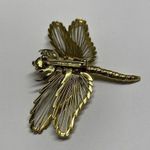 Monet Vintage Dragonfly Insect Brooch Pin Gold Tone / Off White Paint Signed Photo 11