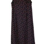 Vintage Cottagecore April Cornell Flax Blend Ditsy Floral Grunge Maxi Dress Sz M Black Size M Photo 0