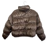 Wild Fable Cropped Light Puffer Jacket with High Collar Bronze Size Small Photo 2