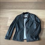wilson's leather Pelle Studio  Blazer Style Jacket Black Size Medium Vintage Y2K Photo 3