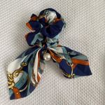 Hair Scrunchie With Pearl Blue Photo 0