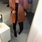 ZARA  Leather Blazer Faux Photo 1