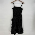 Lulus Glamour Garden Black 3D Floral Embroidered Midi Dress Size XS Photo 8