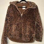Abercrombie & Fitch Leopard print quarter zip up jacket Photo 0