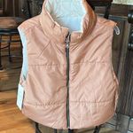Vine & Valley Puffer Vest Reversible Beige Tan Womens XL New Photo 5