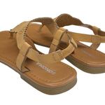 Sonoma ᪥ Laser Cut Vegan Leather Gladiator Thong Flat Sandals ᪥ Butter Yellow 6M Photo 4