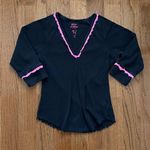 Betsey Johnson Vintage Y2k Intimates pink lace trim lounge shirt Photo 4