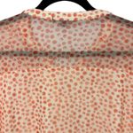 Roz & Ali Roz & Ali Mesh Dot Print Popover Blouse Top Orange Size 1X Feminine Romantic Photo 6