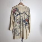 Kyla seo comfort lightweight embroidered cotton open duster cardigan oversized S Photo 1