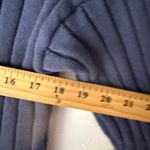 Aeropostale Navy Blue Ribbed Cropped Hoodie Double Zip Up Long Sleeve Women's M Photo 2