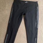 Black Sheer with Pleather Pamela Leggings Size L Photo 0