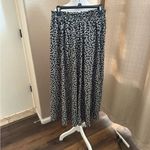 Floral Black and White Women's maxi slit Skirt Size L Photo 2