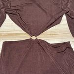 Princess Polly NEW Henley Mini Dress Cutout Brown Women’s 12 Photo 3
