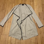 ZARA Cream Cardigan with Black Trim Photo 0