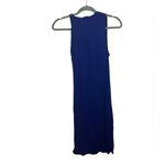 Lanvin Royal Blue Drape Neck Chain Dress Photo 1