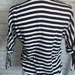 ZARA  Woman - Navy White Striped Blouse - S Photo 2