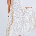 Karlie Floral Gauze Tiered Ditsy Floral Cottage Square Neck Midi Dress - Small Photo 0