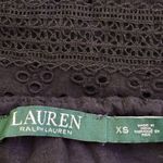 Ralph Lauren  Black Eyelet Top Womens‎ XS Flare Bell Sleeves Drawstring BOHO Photo 5
