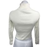 Urban Outfitters  White Ribbed Turtleneck Knit Pullover Crop Sweater Top Size XS Photo 1