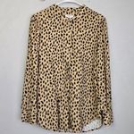 UNTUCKit Dorie Button Down Cheetah Print Shirt Black Size 8 Photo 2