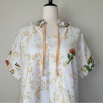 Anthropologie  Daily Practice Emrbroidered Short Sleeves Hoodie Photo 2