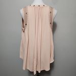 Knox Rose Peach Jacquard Sleeveless Grommet Tank Size Medium Photo 4