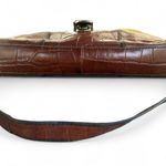 Fossil Rich Brown Crocodile-Embossed Leather Handbag/saddle bag with dust bag Photo 4