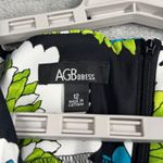 AGB Dress Women Size 12 Floral Sleeveless Black Blue Green Summer Career Party‎ Photo 6