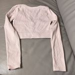 Garage  Long Sleeve Ribbed Crop Pink Top Small A-15 Photo 2