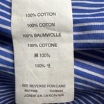 J.Crew ‎ Striped Blazer Cotton Button Front Pockets Blue White Size 8 Photo 2